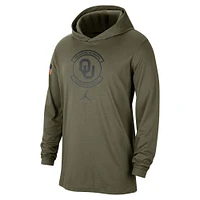 Men's Jordan Brand  Olive Oklahoma Sooners Military Pack Long Sleeve Hoodie T-Shirt