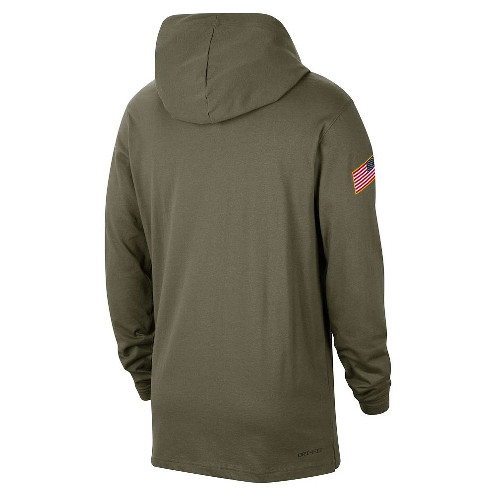 Men's Jordan Brand  Olive Oklahoma Sooners Military Pack Long Sleeve Hoodie T-Shirt