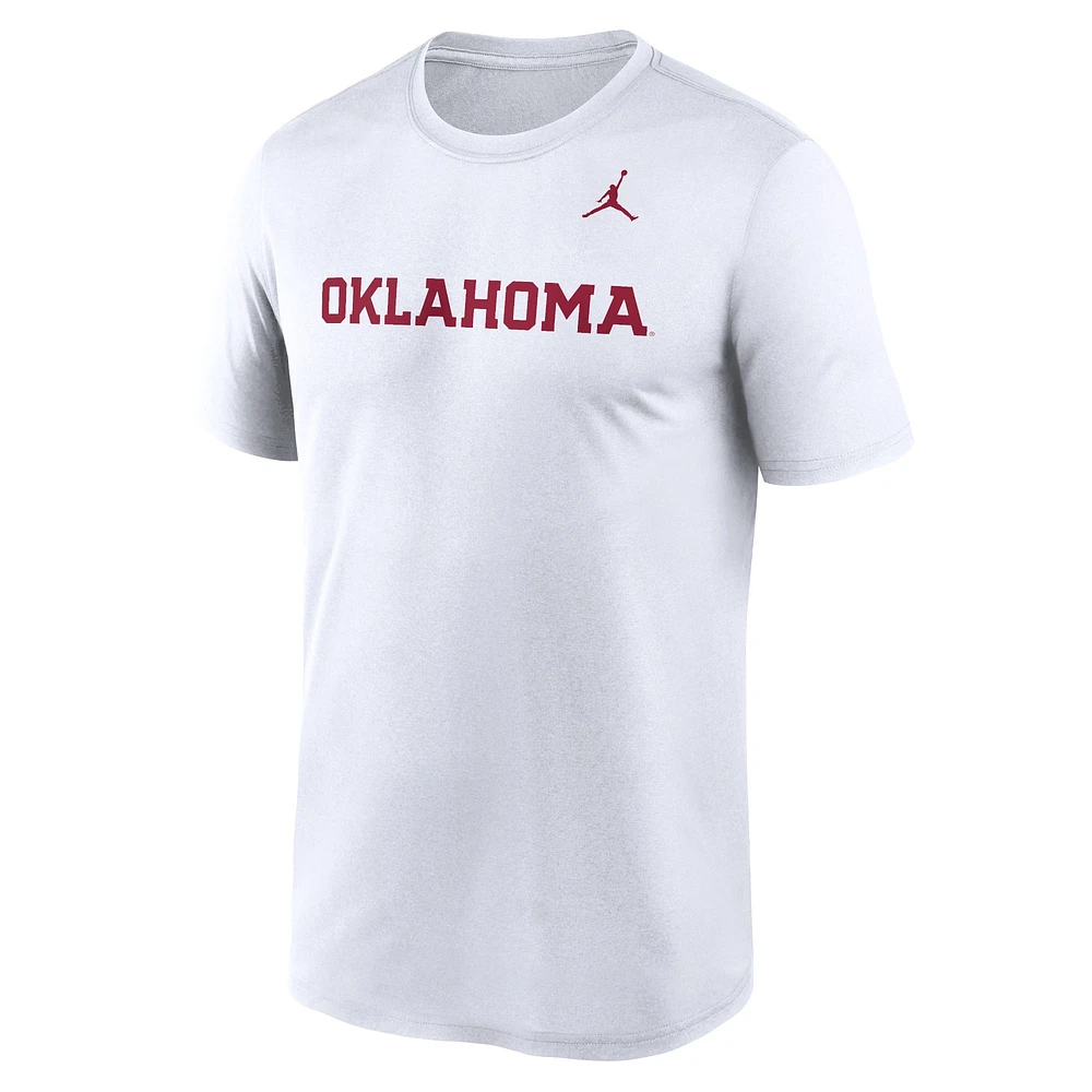Men's Jordan Brand White Oklahoma Sooners Primetime Legend Wordmark T-Shirt