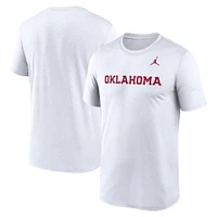 Men's Jordan Brand White Oklahoma Sooners Primetime Legend Wordmark T-Shirt