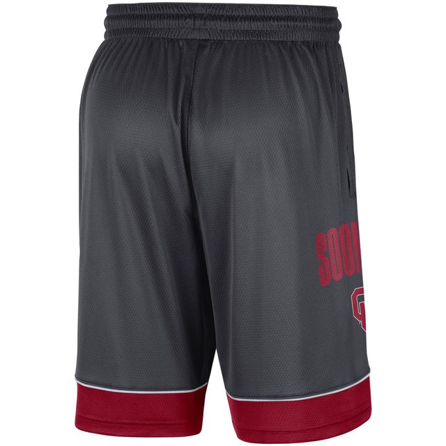 Short de performance Nike anthracite Oklahoma Sooners Fast Break pour homme