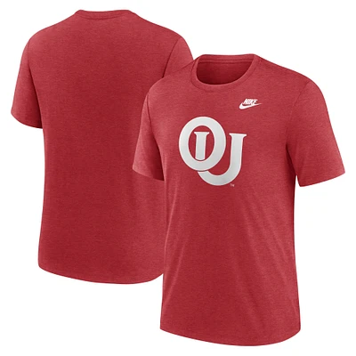 T-shirt Nike Crimson Oklahoma Sooners Blitz Legacy Primary Tri-Blend pour homme
