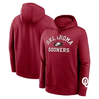 Sweat à capuche Nike Crimson Oklahoma Sooners Legacy Foundational Two-Hit Club Performance pour homme
