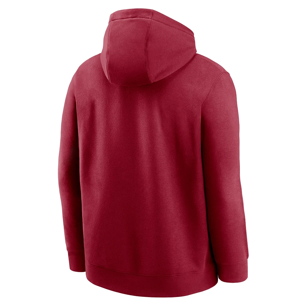 Sweat à capuche Nike Crimson Oklahoma Sooners Legacy Foundational Two-Hit Club Performance pour homme