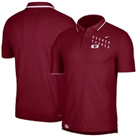 Polo Performance Oklahoma Sooners Wordmark pour Homme Nike Cramoisi