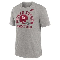 T-shirt Nike Heather Grey Oklahoma Sooners Legacy Local Tri-Blend pour homme
