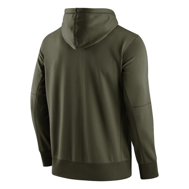 Sweat à capuche entièrement zippé Performance Oklahoma Sooners Nike Olive pour Homme