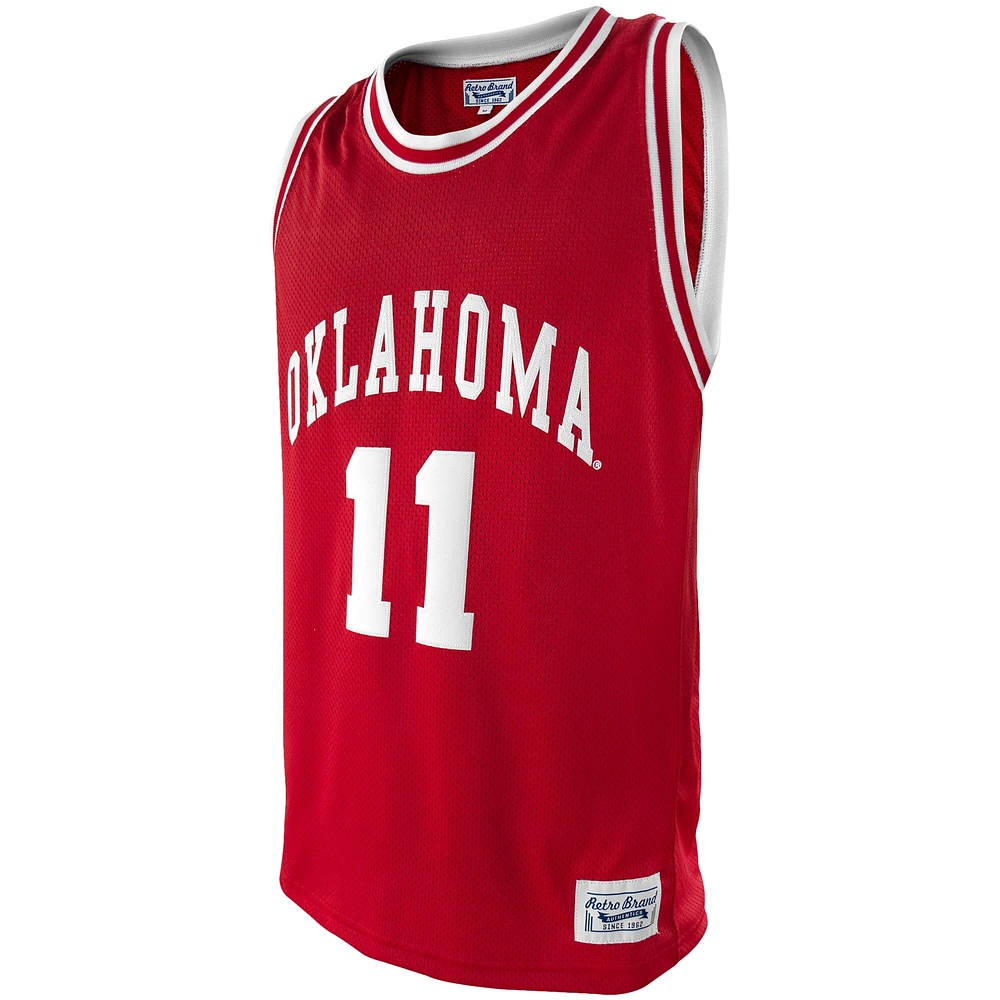 Men's Original Retro Brand Trae Young Crimson Oklahoma Sooners Alumni Basketball Jersey