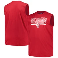 Men's Profile Crimson Oklahoma Sooners Big & Tall Tank Top