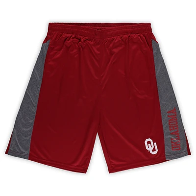 Men's Profile  Crimson Oklahoma Sooners Big & Tall Textured Shorts
