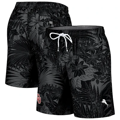 Short de bain Tommy Bahama noir pour homme, Oklahoma Sooners, Santiago Palms