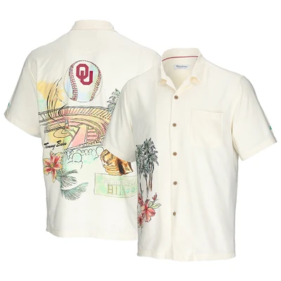 Chemise boutonnée Tommy Bahama Oklahoma Sooners Paradise Fly Ball Camp pour homme