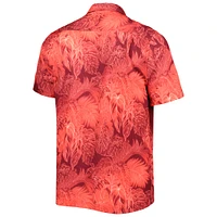 Men's Tommy Bahama Crimson Oklahoma Sooners Big & Tall Coast Luminescent Fronds IslandZone Button-Up Camp Shirt
