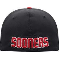 Men's Top of the World Black/Crimson Oklahoma Sooners Two-Tone Reflex Hybrid Tech Flex Hat