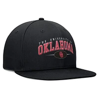 Men's Top of the World Black Oklahoma Sooners Bullpen Snapback Hat
