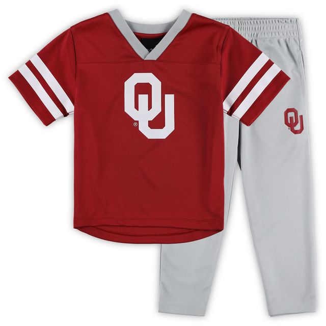 Préscolaire Crimson/Gris Oklahoma Sooners Red Zone Jersey & Pantalon Set