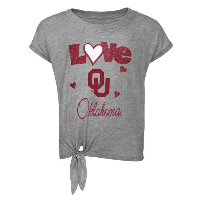 Ensemble t-shirt et legging Oklahoma Sooners Forever Love Team gris chiné/cramoisi pour tout-petit