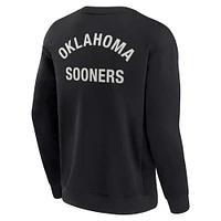 Unisex Fanatics Black Oklahoma Sooners Super Soft Pullover Crew Sweatshirt