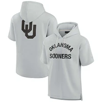 Unisex Fanatics Gray Oklahoma Sooners Elements Super Soft Fleece Short Sleeve Pullover Hoodie