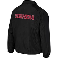 Unisex The Wild Collective Black Oklahoma Sooners Coaches Full-Snap Jacket