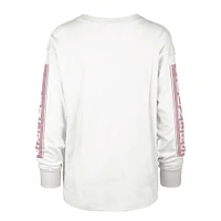 Women's '47 Cream Oklahoma Sooners Statement SOA 3-Hit Long Sleeve T-Shirt