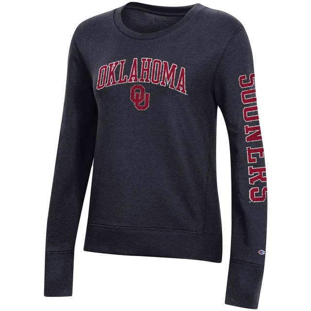 Sweat-shirt en molleton Champion Oklahoma Sooners University 2.0 noir pour femme