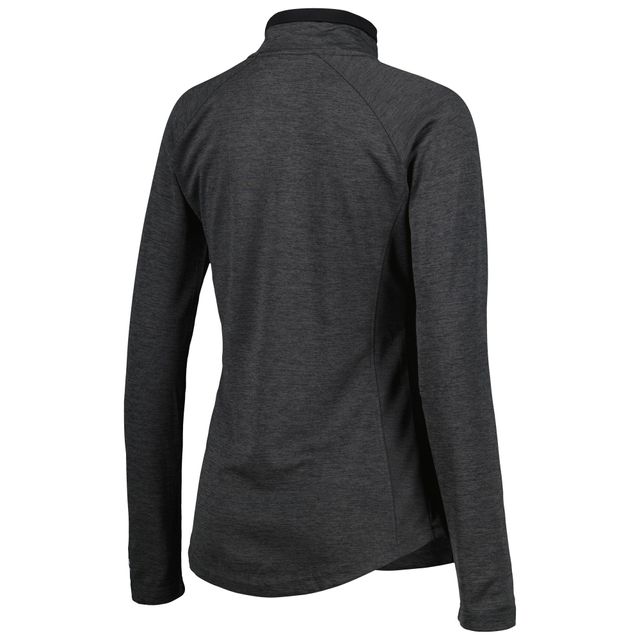 Veste Oklahoma Sooners Core Raglan Quarter-Zip Champion noir chiné pour femme