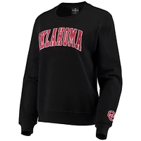 Women's Colosseum Black Oklahoma Sooners Campanile Pullover Sweatshirt