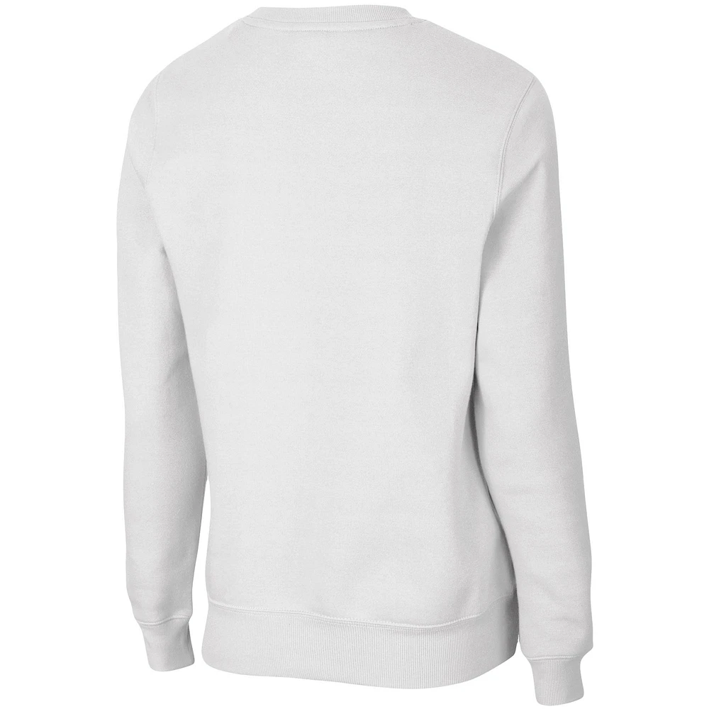 Women's Colosseum White Oklahoma Sooners Campanile Pullover Sweatshirt
