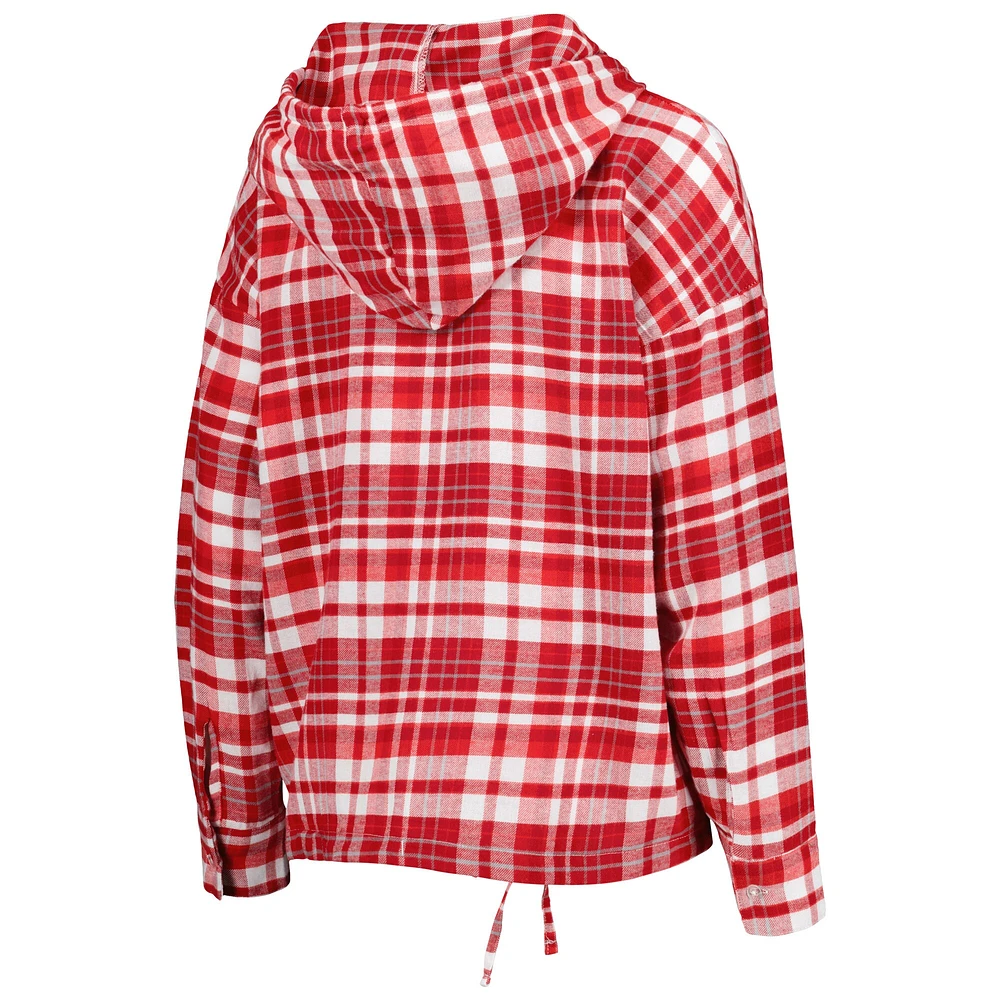 Sweat à capuche carreaux Mainstay Oklahoma Sooners Concepts Sport pour femme