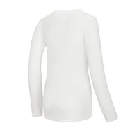 Concepts Sport Blanc/cramoisi Oklahoma Sooners T-shirt à col en V manches longues et pantalon de jauge Ensemble nuit