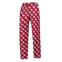 Concepts Sport Blanc/cramoisi Oklahoma Sooners T-shirt à col en V manches longues et pantalon de jauge Ensemble nuit