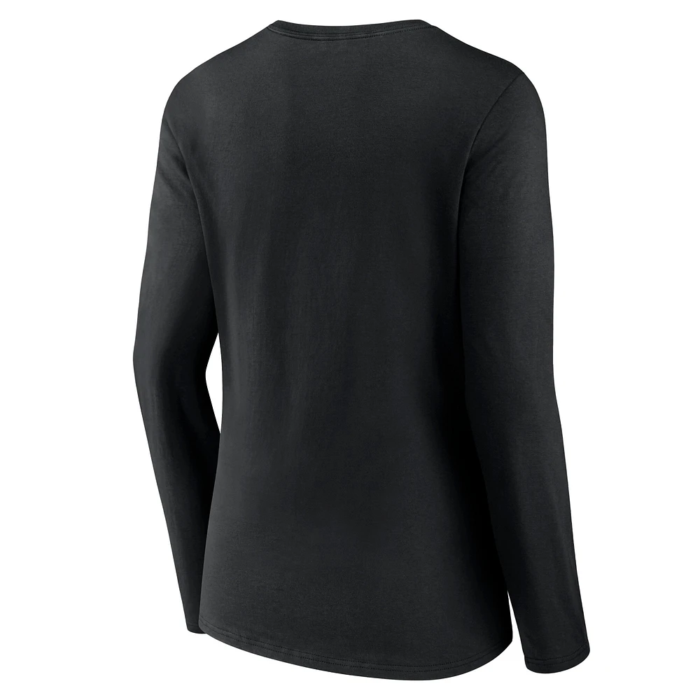Women's Fanatics Oklahoma Sooners Campus Long Sleeve V-Neck T-Shirt