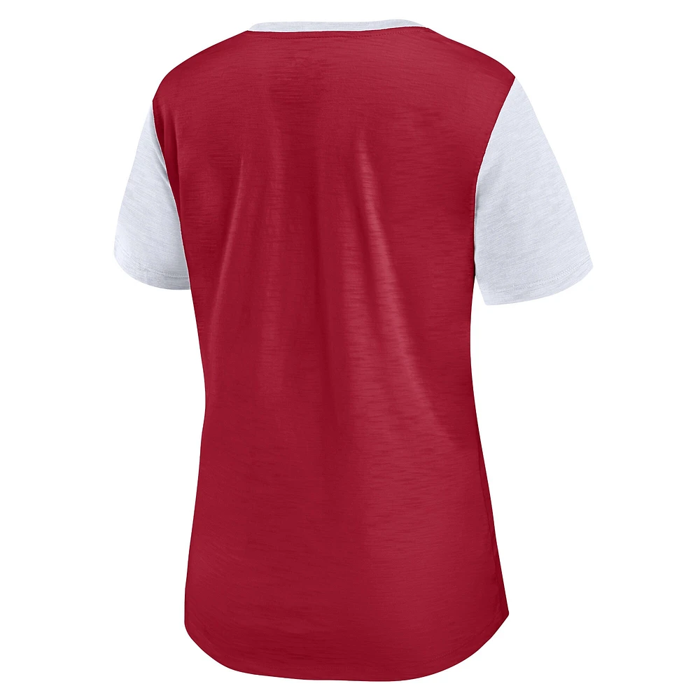 Women's Fanatics Crimson Oklahoma Sooners Carver T-Shirt