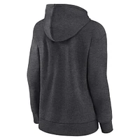 Women's Fanatics Heather Charcoal Oklahoma Sooners Campus Pullover Hoodie