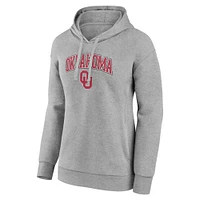 Women's Fanatics Heather Gray Oklahoma Sooners Campus Pullover Hoodie