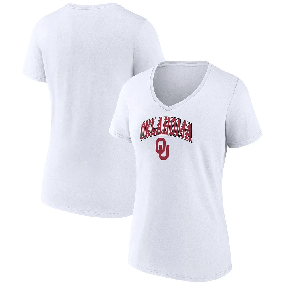 Women's Fanatics Oklahoma Sooners Campus V-Neck T-Shirt