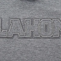 Women's Pro Standard Heather Charcoal Oklahoma Sooners Tonal Neutral Boxy Cropped T-Shirt