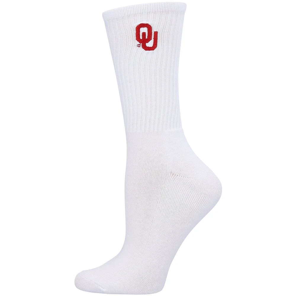 Lot de 2 paires de chaussettes courtes Oklahoma Sooners ZooZatz pour femmes, cramoisi/blanc
