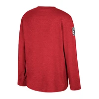 T-shirt à manches longues Oorah de reconnaissance militaire l'Oklahoma Sooners Heather Crimson Youth Colosseum
