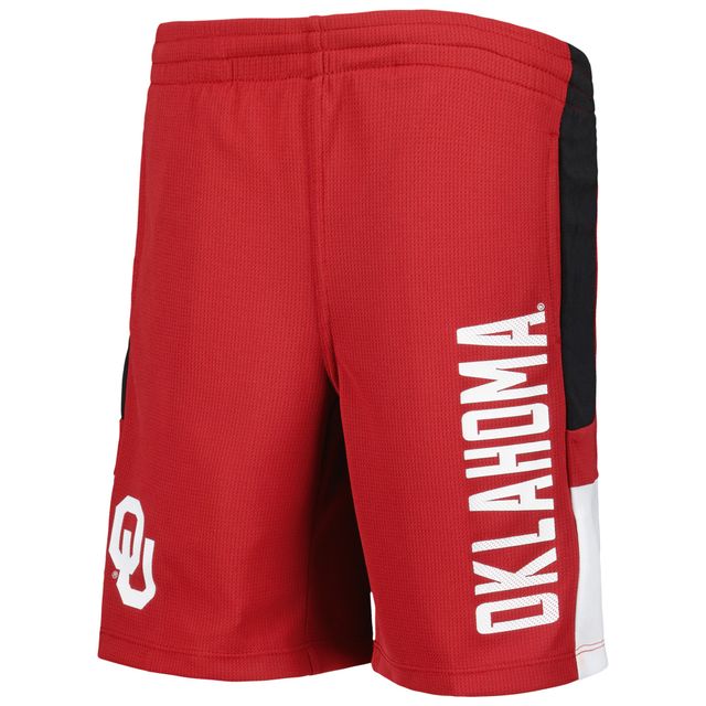 Short de performance en maille latérale Oklahoma Sooners cramoisi pour jeune