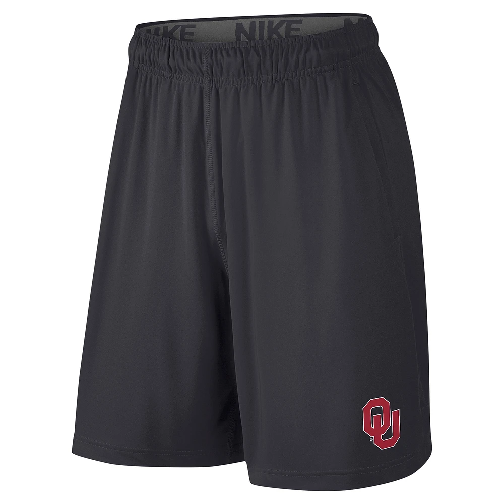Youth Nike  Anthracite Oklahoma Sooners Fly Performance Shorts