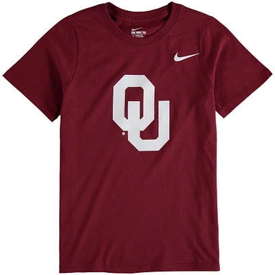 T-shirt à logo en coton cramoisi Oklahoma Sooners Nike pour jeune