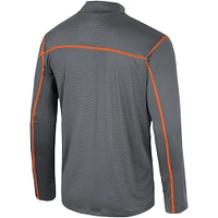 Men's Colosseum Black Oklahoma State Cowboys Cameron Quarter-Zip Windshirt