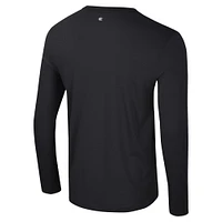 Men's Colosseum Black Oklahoma State Cowboys Color Pop Active Blend 2-Hit Long Sleeve T-Shirt