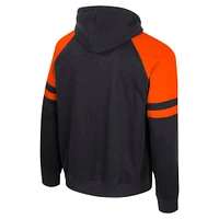 Men's Colosseum  Black Oklahoma State Cowboys Todd Raglan Pullover Hoodie