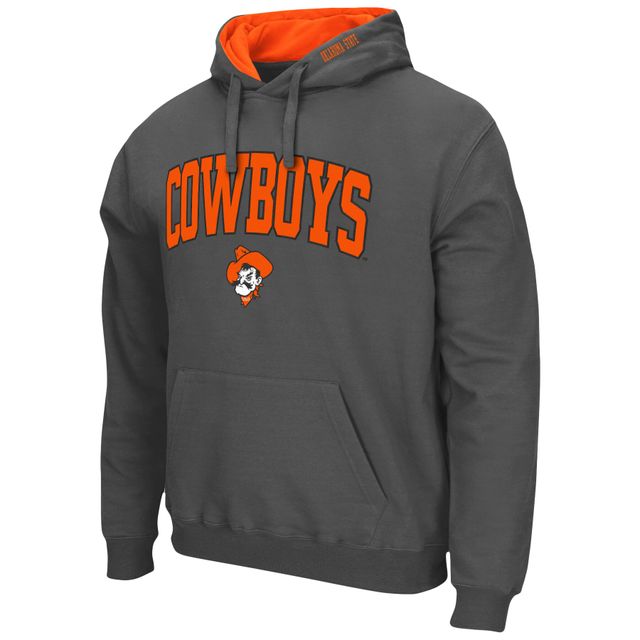 Sweat à capuche colosseum anthracite Oklahoma State Cowboys Arch & Logo 3.0 pour homme