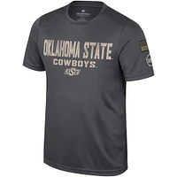 Men's Colosseum Charcoal Oklahoma State Cowboys OHT Military Appreciation  T-Shirt