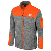 Men's Colosseum  Gray/Orange Oklahoma State Cowboys Guard Full-Zip Jacket