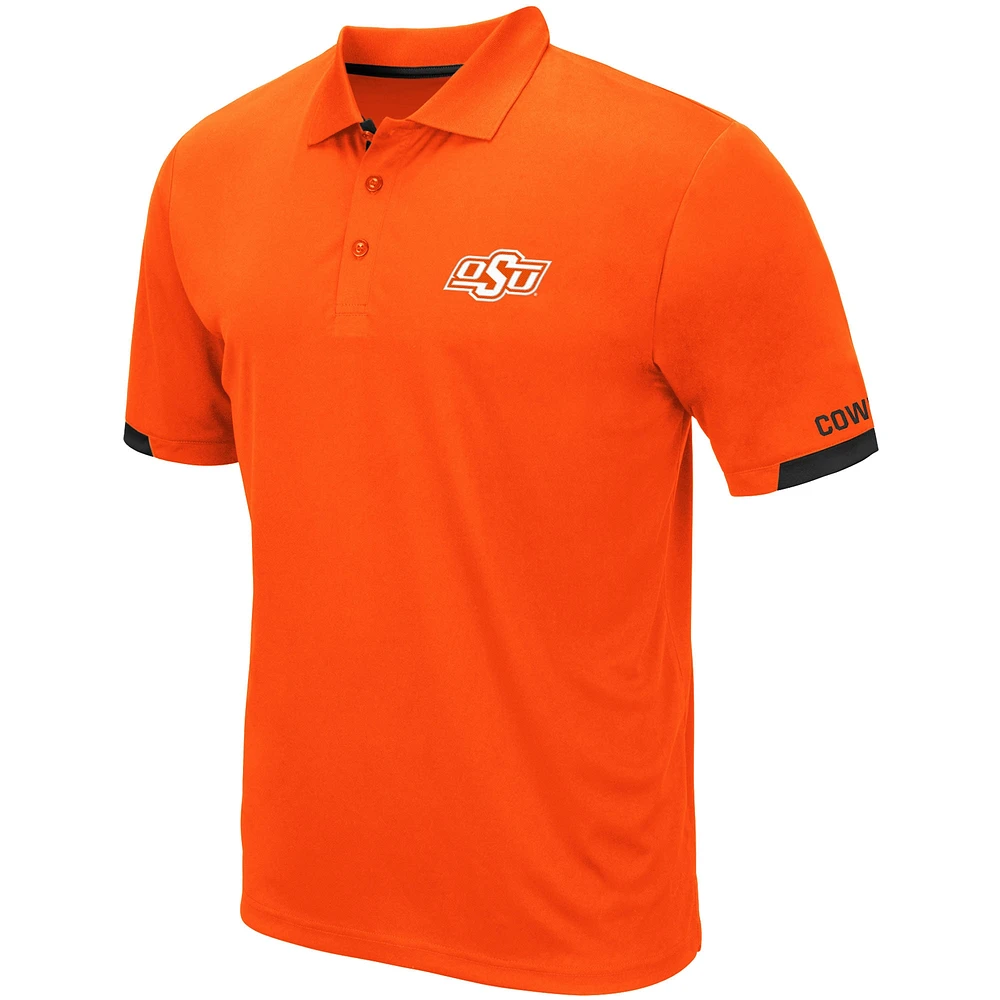 Men's Colosseum Orange Oklahoma State Cowboys Santry Lightweight Polo